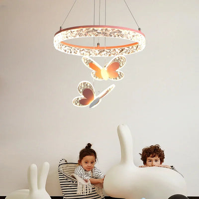 Modern Butterfly LED Chandelier: Stylish and Dimmable Lighting for Any Space