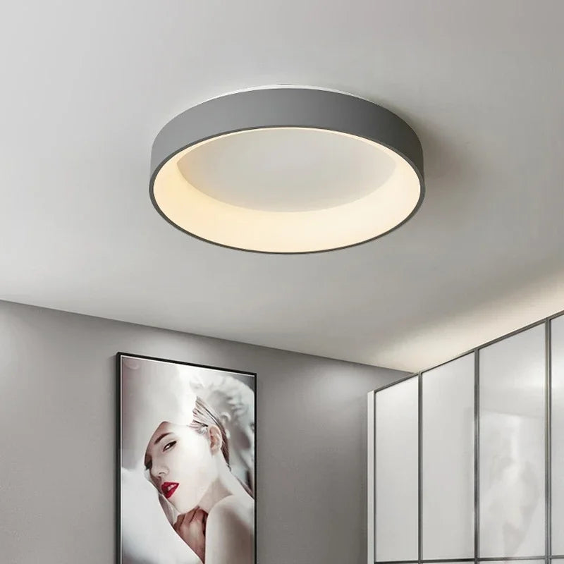 Modern LED Ceiling Lights - Remote Controlled Circle Chandeliers Lamp for Bedroom and Living Room