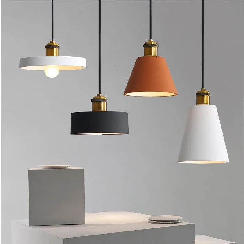 Nordic Macaron LED Pendant Light - Modern Hanging Lamp for Restaurant, Bar, Living Room, and Kitchen Island