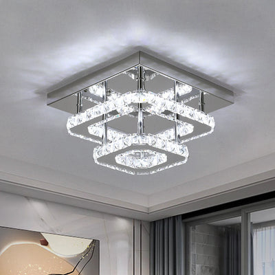 Crystal Flush Mount Ceiling Light: Modern Elegance for Any Room