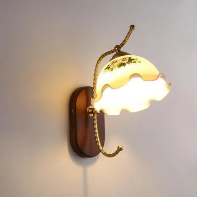 Minimalist Solid Wood LED Wall Lamp | American Retro Style