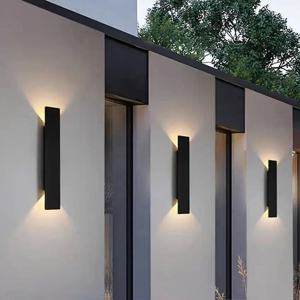 Modern Waterproof LED Wall Lamp - Up & Down Lighting in Black or White