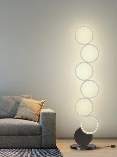 Modern Minimalist Creative Hollow Ring Floor Lamp - Full Spectrum Eye Protection Table Lamp, Providing Ambience and Style