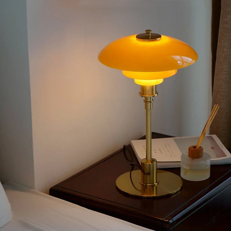 Danish Designer Nordic Glass LED Table Lamp Modern Simplicity for Living Room, Bedroom, Study