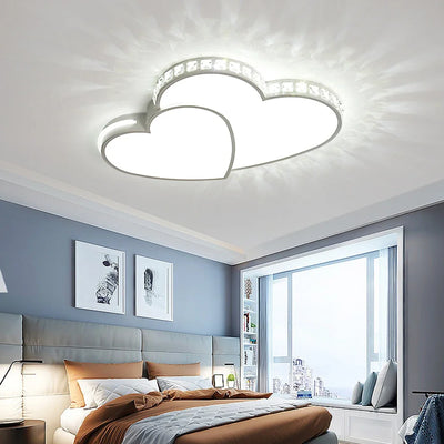 Modern Crystal Ceiling Light - Heart Shaped LED Fixture