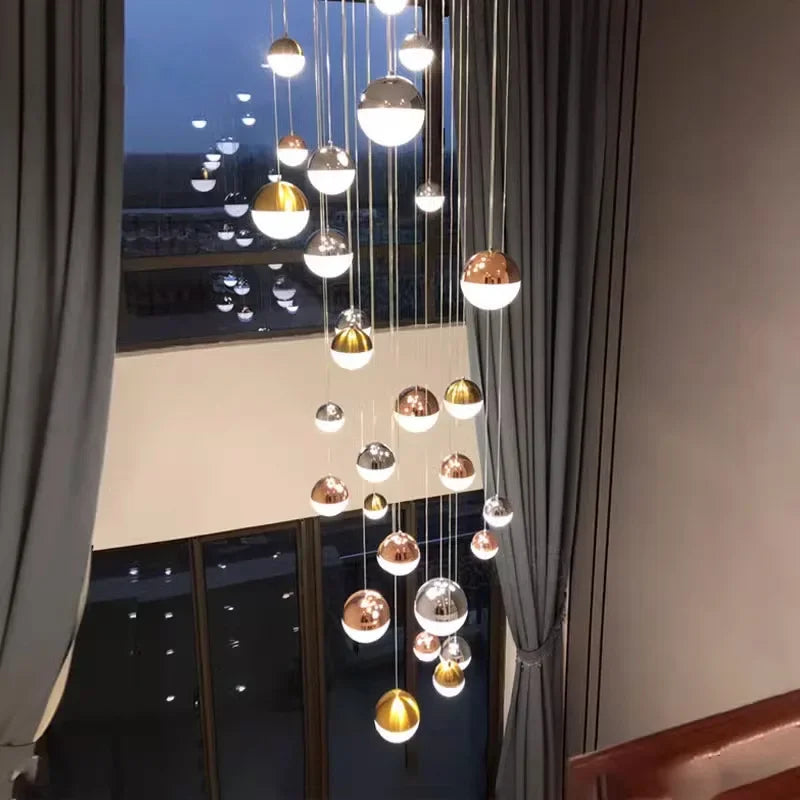 Modern Minimalist Sphere LED Chandelier - Stylish Hanging Lamp