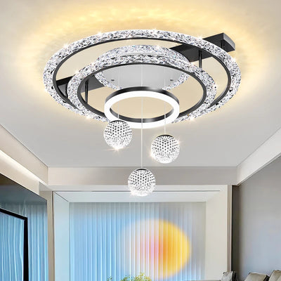 Nordic Light Luxury Ceiling Chandeliers - Round Pendant Lamps for Living Bedroom Home Decor Dining Table Kitchen Indoor Lighting