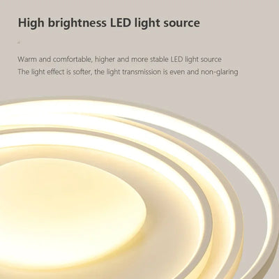 Modern LED Ceiling Lamp - Creamy Wind Home Decor Lighting Fixture