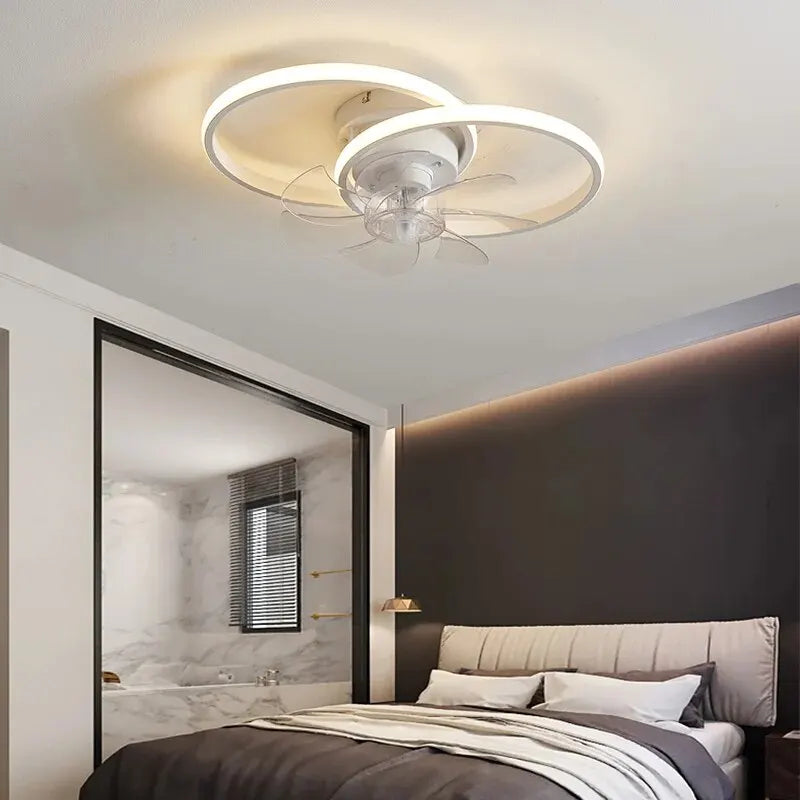 Modern Ceiling Fan with Light - Smart Lamp Fan with Remote and APP Control