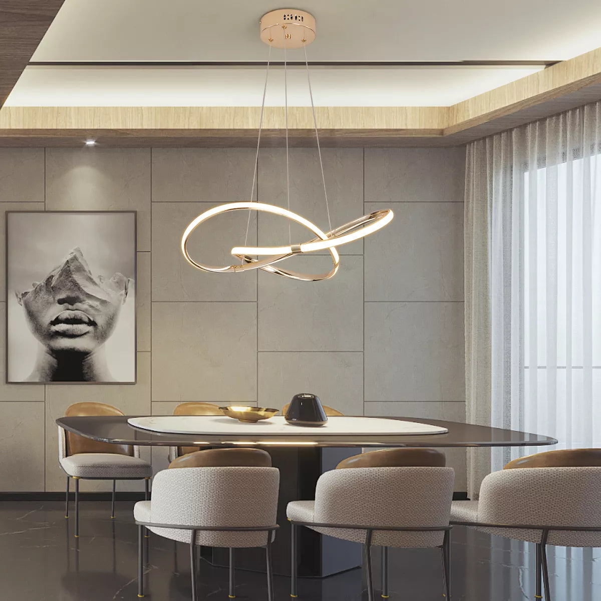 Modern LED Pendant Lights Lamp - Smart Suspension Pendant Lights for Dining, Kitchen, Bar, and More