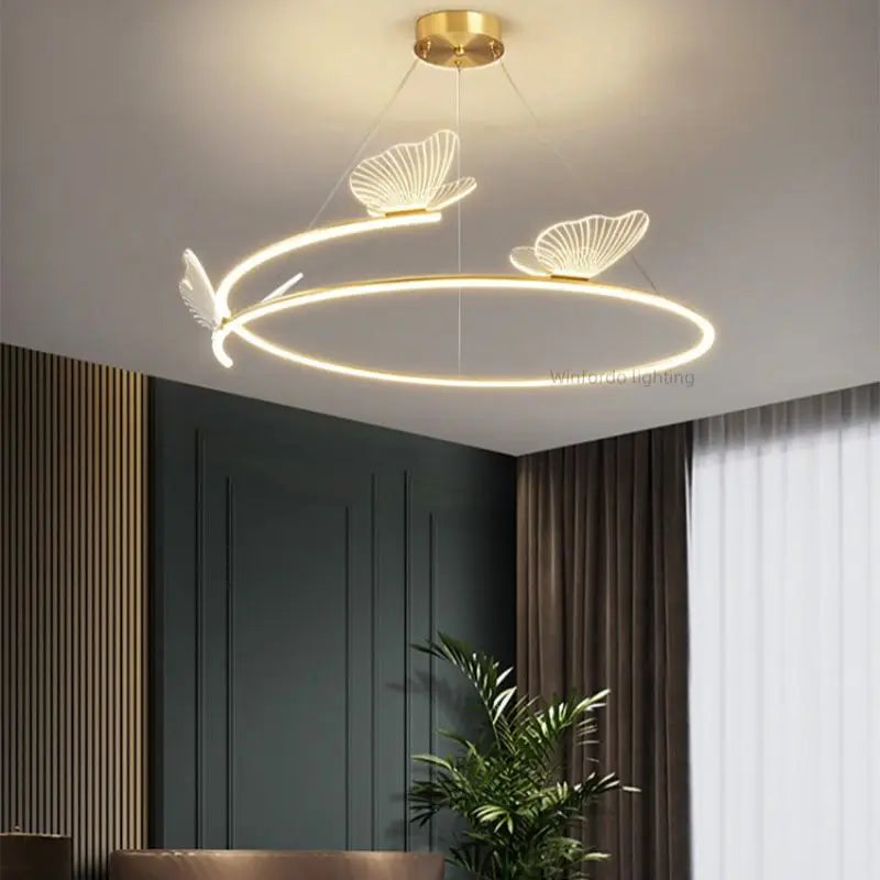 Creative Butterfly LED Chandelier: Modern Elegance for Any Room