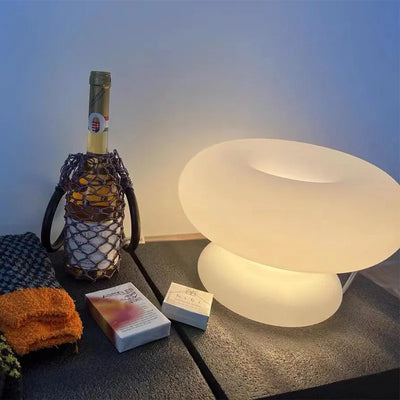 Chic Circle Glass Table Lamp - Modern Bedroom and Living Room Décor with Designer Appeal