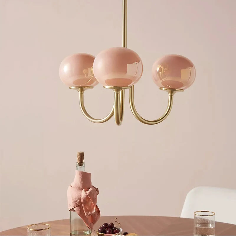 Nordic Simple Bedroom Lamp | Designer Art Warm Romantic Children's Room Pink Medieval Bauhaus Chandelier