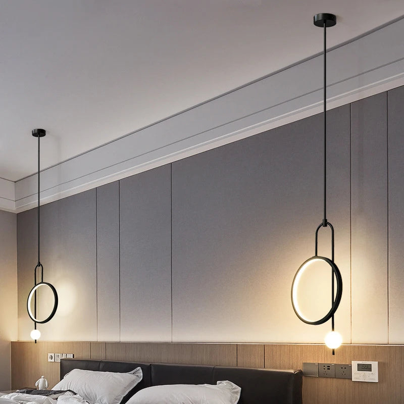 SANDYHA Modern Round Ring LED Pendant Lights