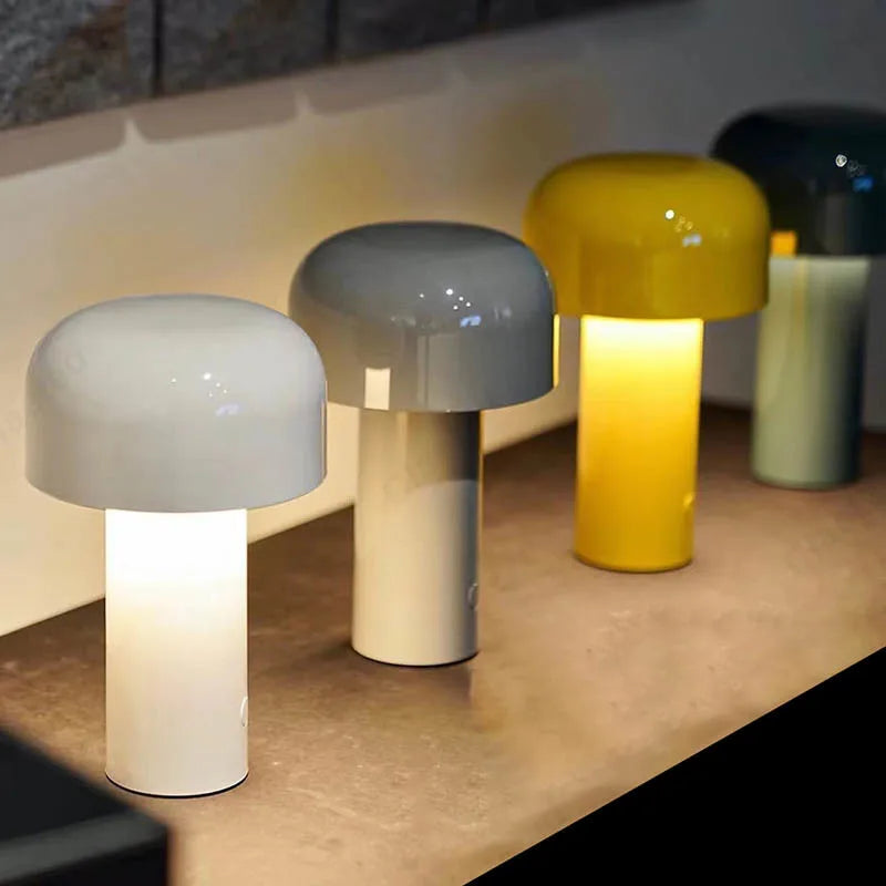 Mushroom Table Lamp | Wireless Touch Rechargeable Desk Lamp for Bedroom & Home Decoration