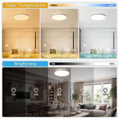 Smart Ceiling Lamp RGB WiFi Ceiling LED Lights Dimming With APP Control 110-265V Panel Lamp for Living Room Ceiling Light Indoor