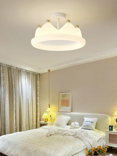 Nordic Crown Pendant Light – Creative Novelty Ceiling Lamp for Children's Room and Bedrooms