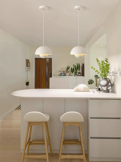 Semi-Circular Colorful Ceiling Pendant Lamp - Nordic LED Chandelier