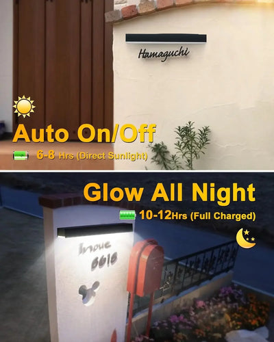 Ultra Bright Solar Sign Light – Waterproof LED Address Lamp for Outdoor Use