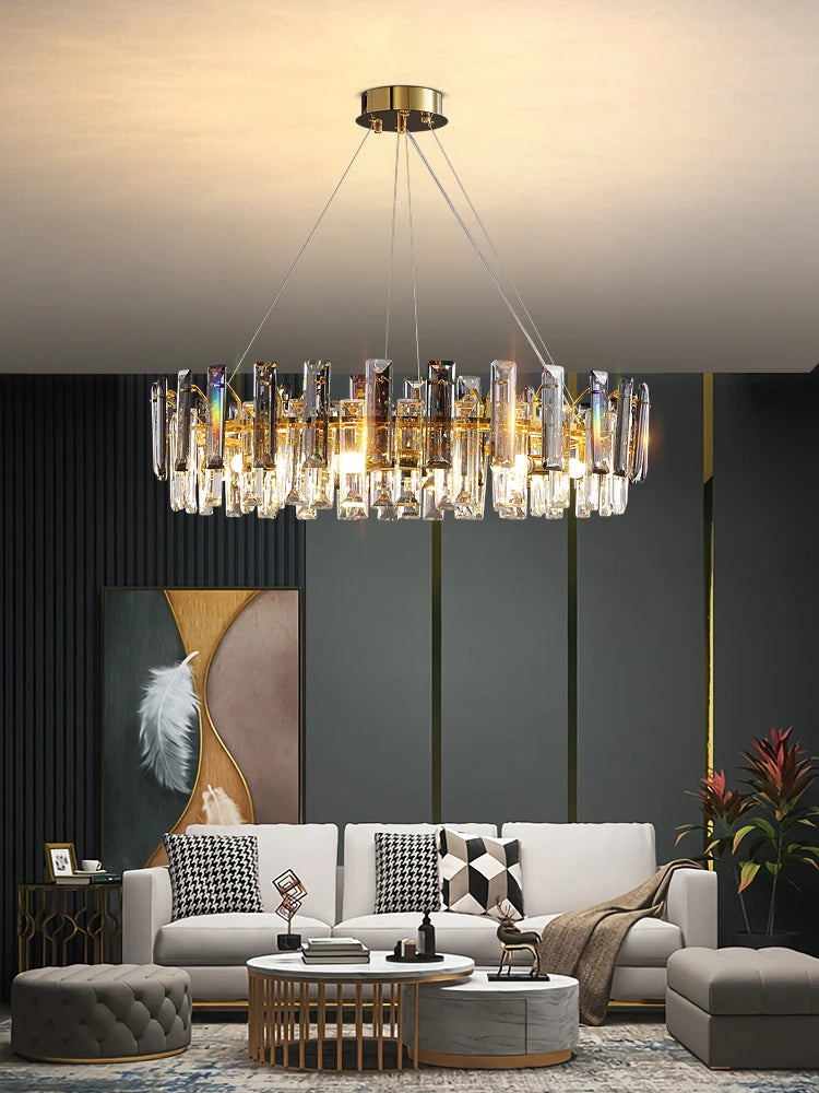 Krystal LED Chandelier – Modern Plating Lamps for Living Room, Bedroom, and Kitchen