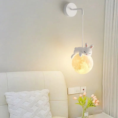 Nordic LED Bunny Bear Wall Lamp for Children's Room