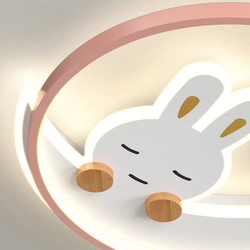 Nordic Cartoon Rabbit Design Ceiling Lamp