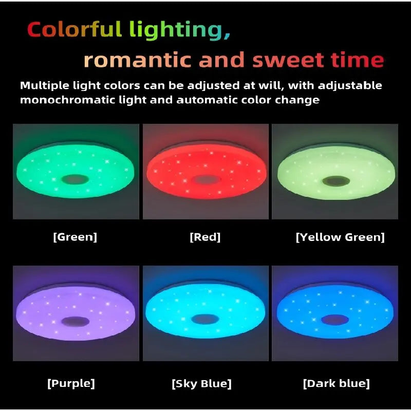 RGB 36W LED Ceiling Lamps - Smart Music Light