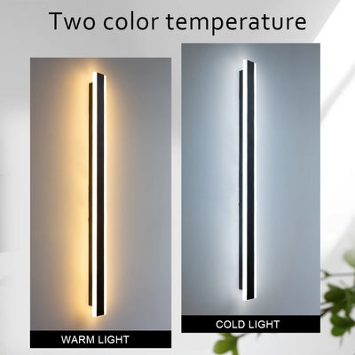 Waterproof LED Outdoor Lighting Wall Lamps IP65 - Long Wall Lights Fixtures for Porch, Balcony, Villa, and Garden