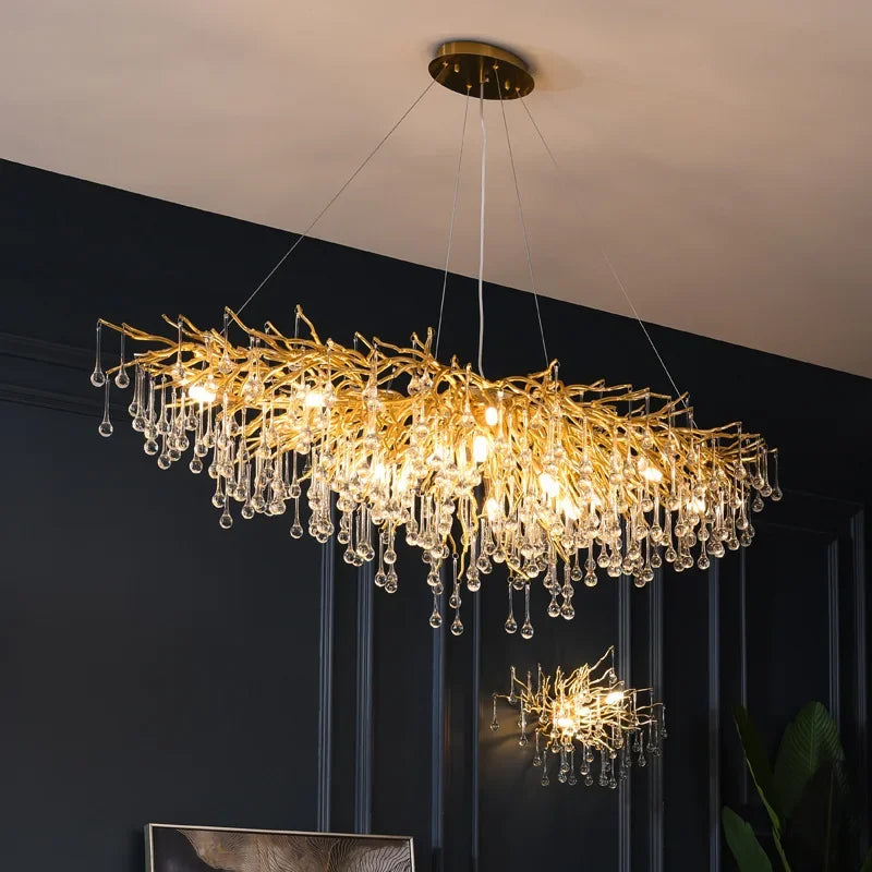 LED Ceiling Chandeliers Lighting Modern Branches Lustre for Living Dining Room Hotel Hall Decor Pendant Lights Suspension Lustre