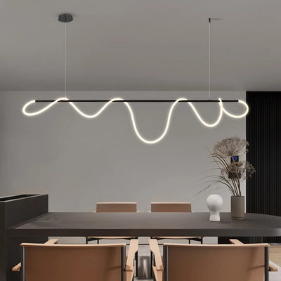 Modern Long Hose LED Ceiling Chandelier for Dining and Living Room Kitchen 100cm Pendant Lamp Home Decor Lighting