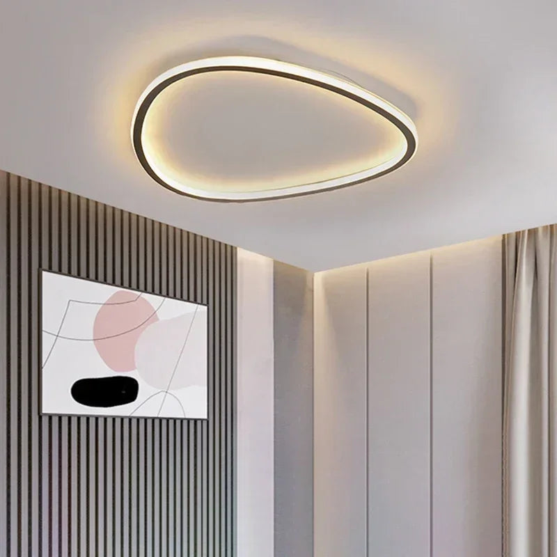 Modern LED Ceiling Lamp - Elegant Oval Design for Versatile Indoor Lighting