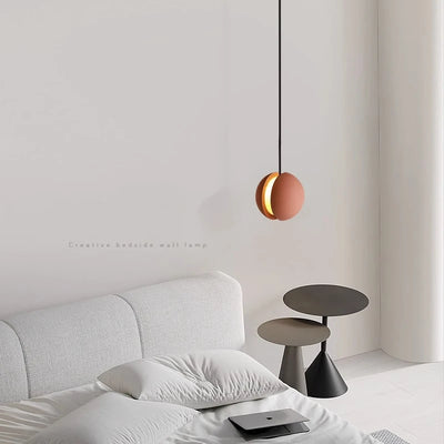 Modern Creative Cement Pendant Light - LED Moon Planet Hanging Lamp for Ceiling