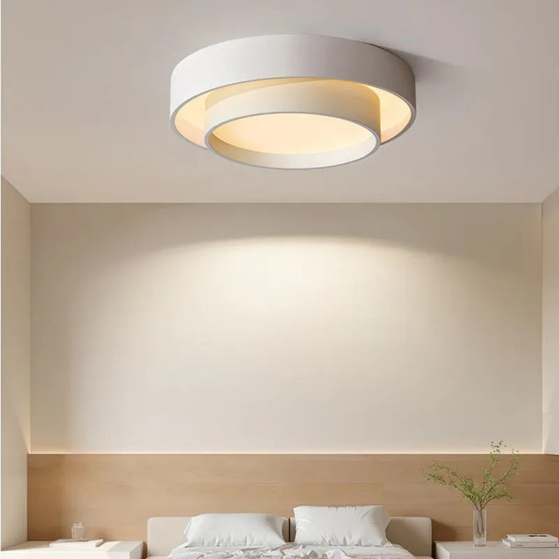 Round Ceiling Lamp Modern LED Art Ceiling Light for Studio Kitchen Bedroom Aisle Balcony Corridor - White Designer Ceiling Lamp