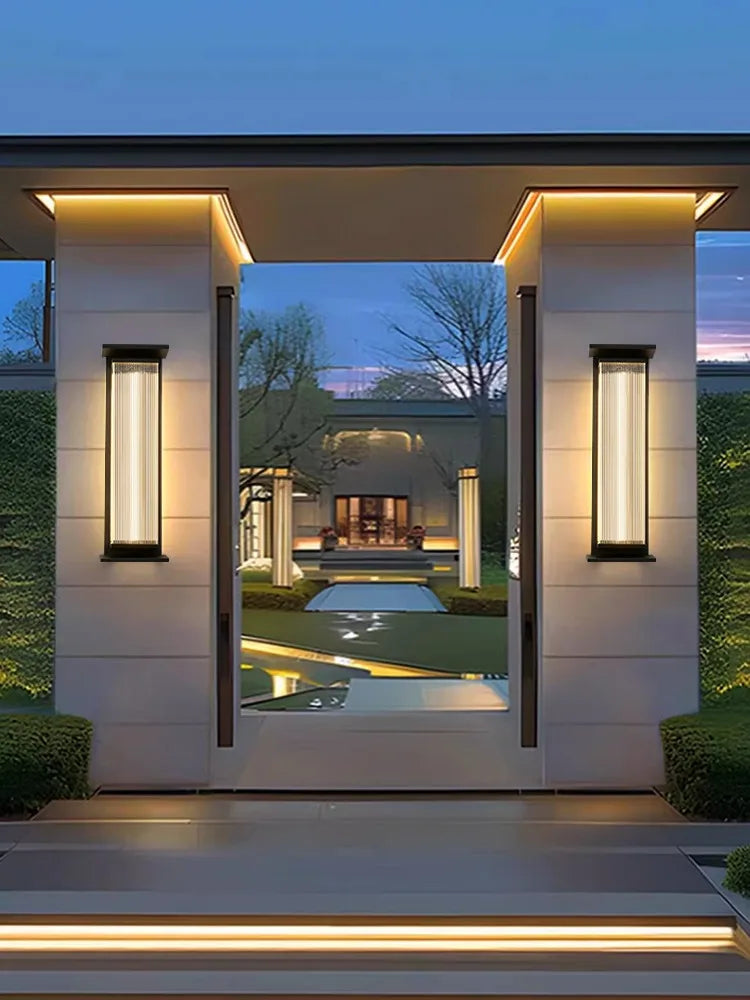 Modern Outdoor LED Wall Light - Waterproof Terrace, Hotel, Villa Door, Exterior Wall Column Garden Lamp IP65