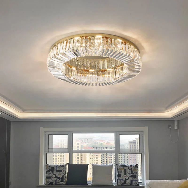 Modern Luxury Crystal Ceiling Lamp: Elevate Your Living Space