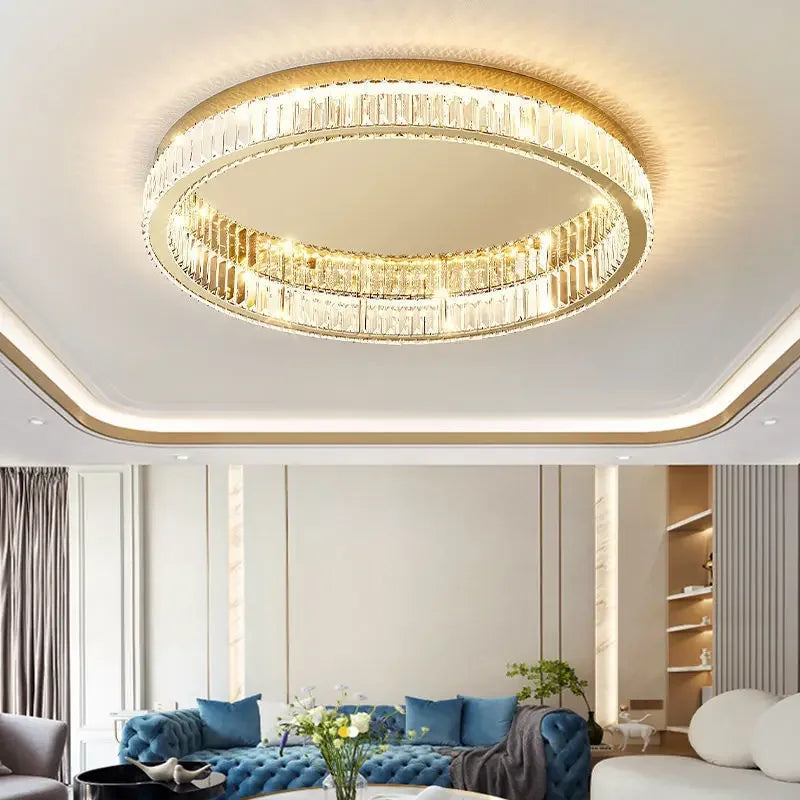 Nordic LED Crystal Circle Ceiling Lamp: Modern Elegance for Every Room