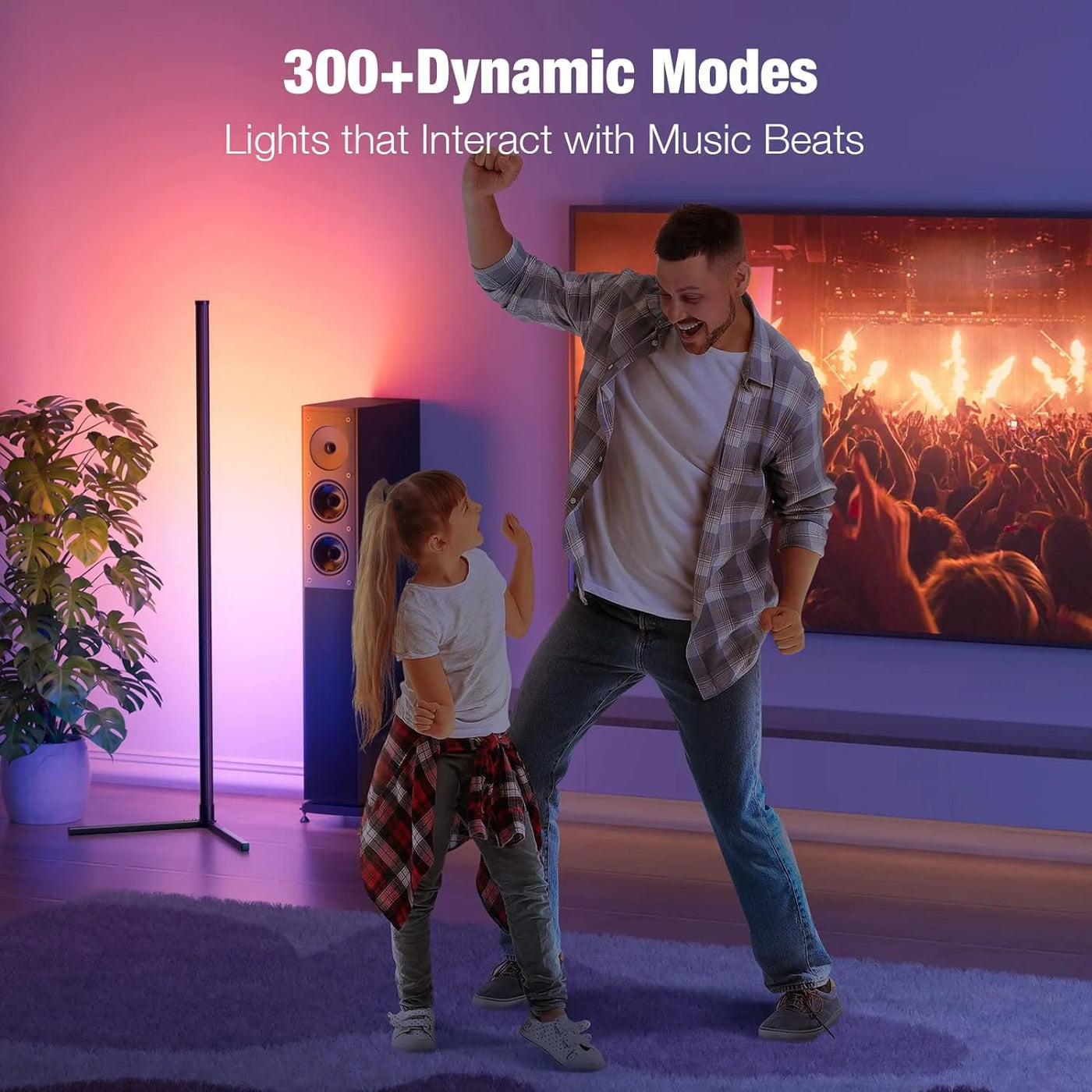 Smart RGB Dream Color Floor Lamp - Modern Mood Lighting with Music Sync