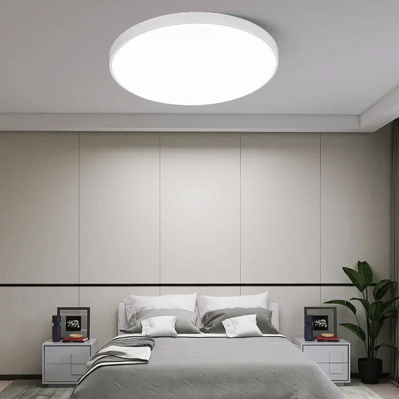 Contemporary Circular LED Ceiling Lamp - Study Eye Protection Lamp for Bedroom, Bathroom, Hallway