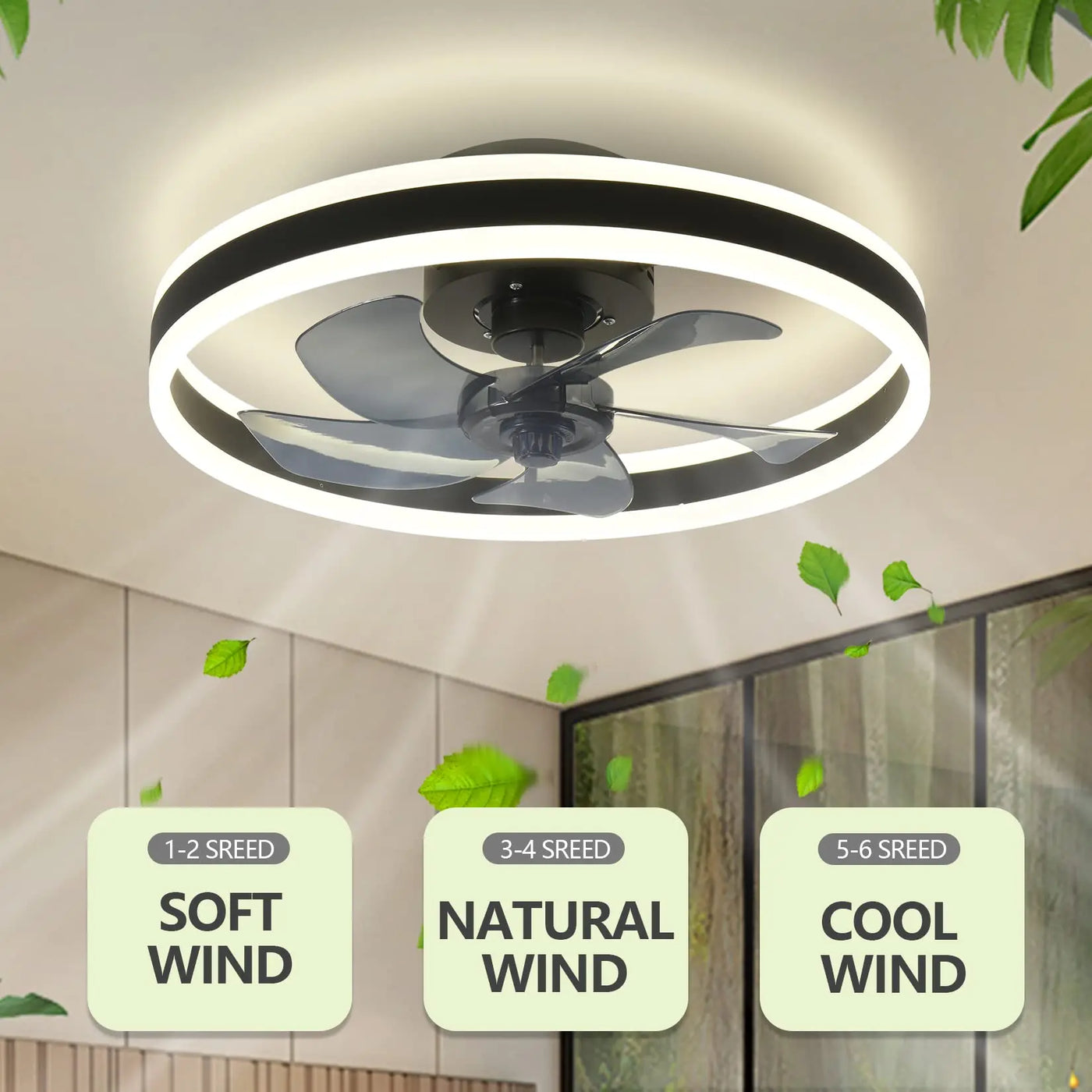 Modern Ceiling Fan Light with LED Silent Ceiling Lamp - Stylish Illumination for Every Room