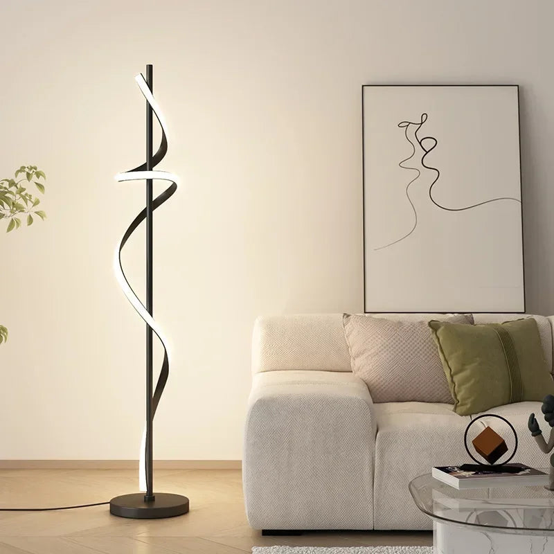 Modern LED Floor Lamp - Minimalist Lines for Living Rooms, Bedrooms, and Studies