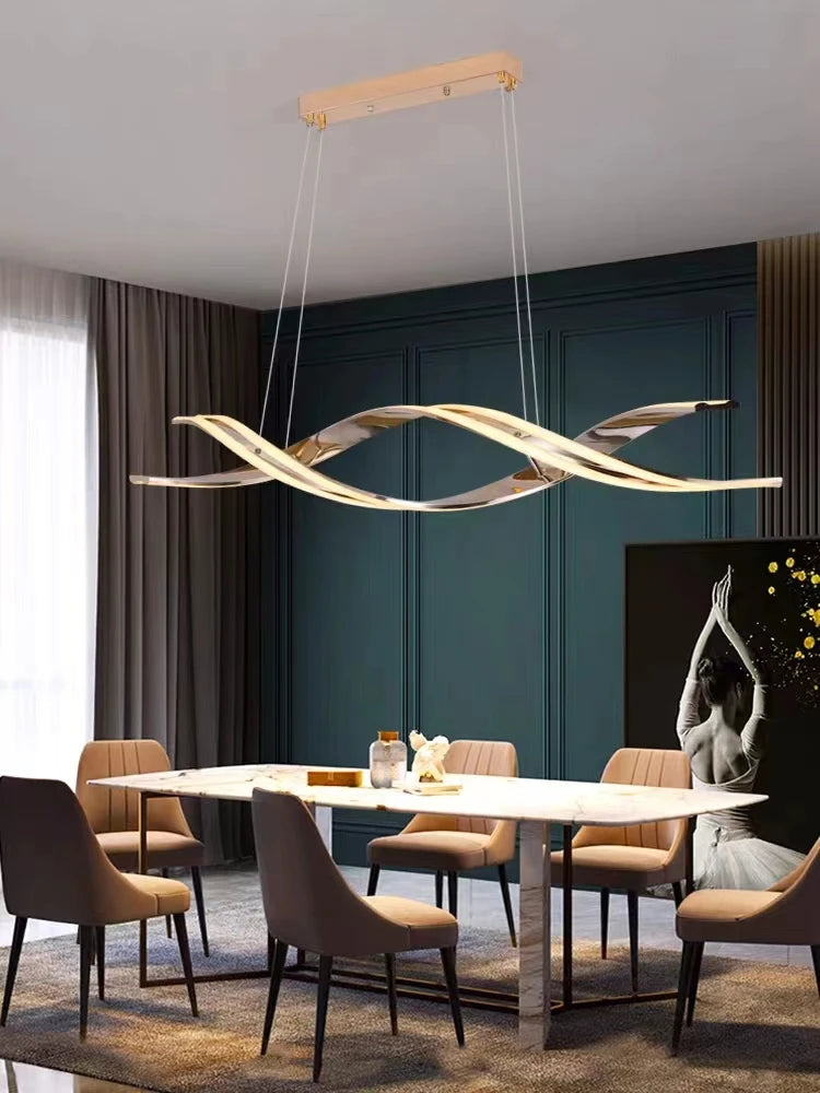 Minimalist LED Chandelier: Modern Elegance for Your Dining Room