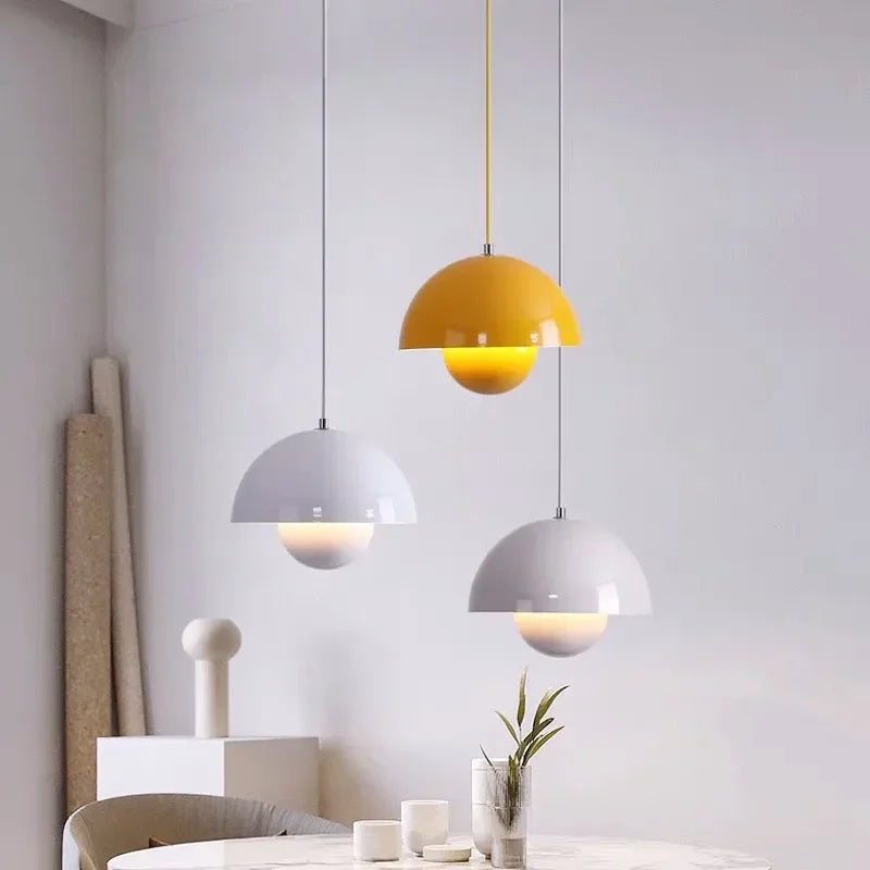 Nordic Semicircular Pendant Light - Modern LED Ceiling Lamp for Restaurants, Living Rooms, Bars