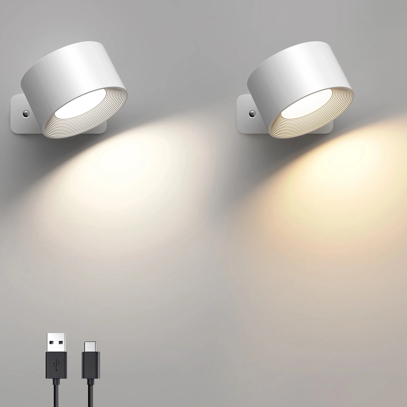 LED Indoor Wall Lamps with 360 Rotation - Modern Nordic Fixtures for Bedroom Decor