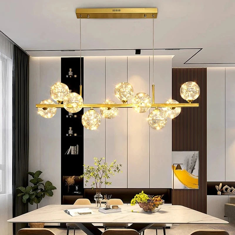 Contemporary LED Pendant Chandelier for Stylish Dining Room Illumination