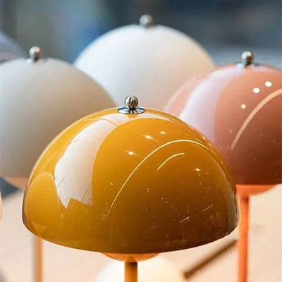 Stylish Modern Minimalist Iron Mushroom Shape Table Lamp - LED Lighting Fixture for Study, Reading, and Office Desk