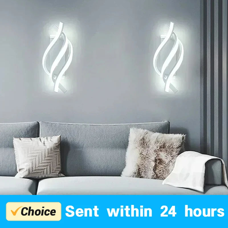 Modern LED Spiral Wall Lamp - Sleek Illumination for Contemporary Spaces