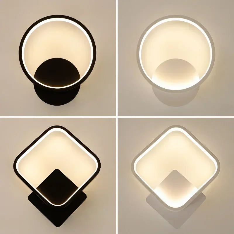 Minimalist LED Wall Lamp | Round & Square Sconces