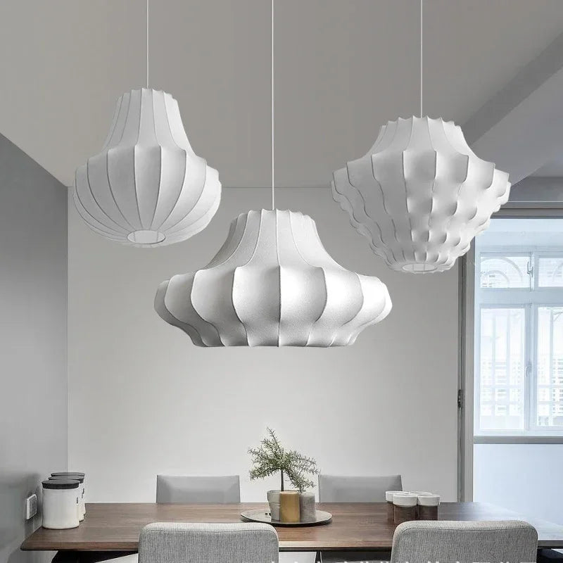 Designer Silk Pendant Lamp - Multiple Styles for Dining Room and Kitchen Island