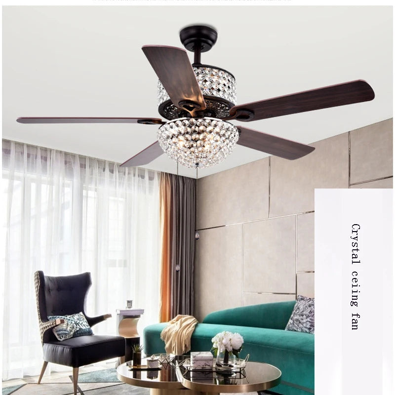 Tuya Smart Crystal Ceiling Fan LED Light: Experience Elegance and Comfort in Your Space