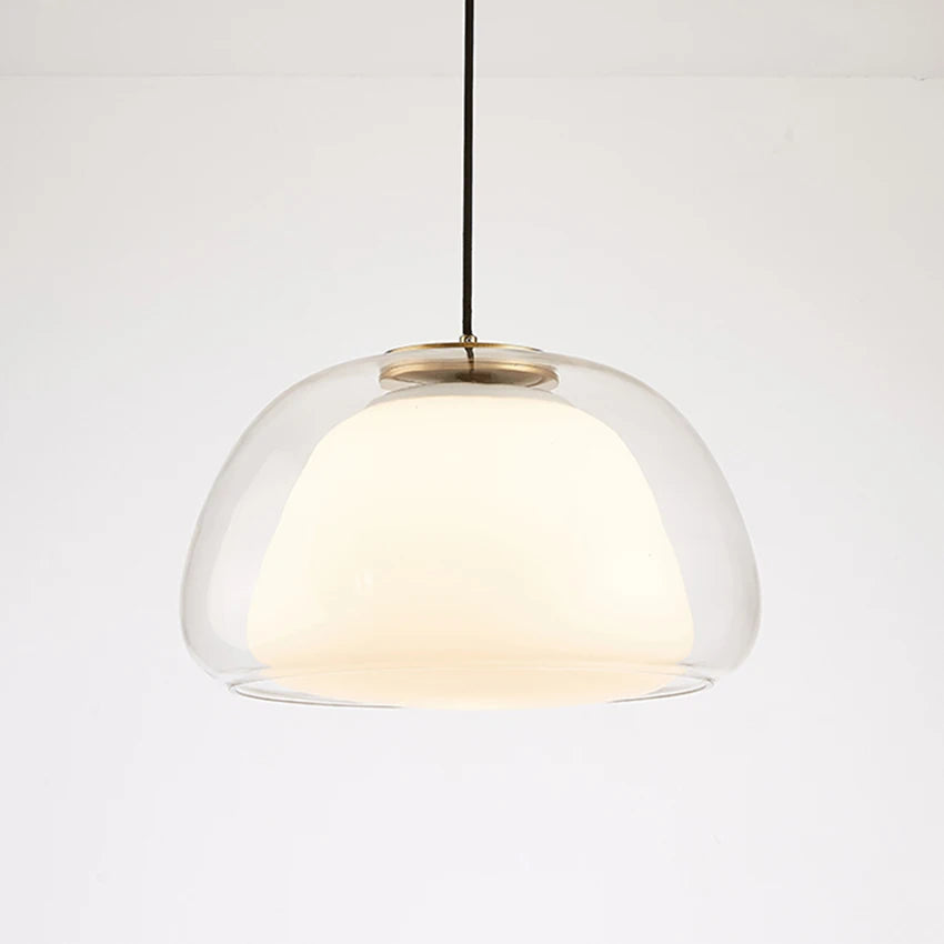 Sleek Denmark Design Glass Pendant Lamp - Modern Lighting Fixture for Living, Dining, and Bedroom Spaces